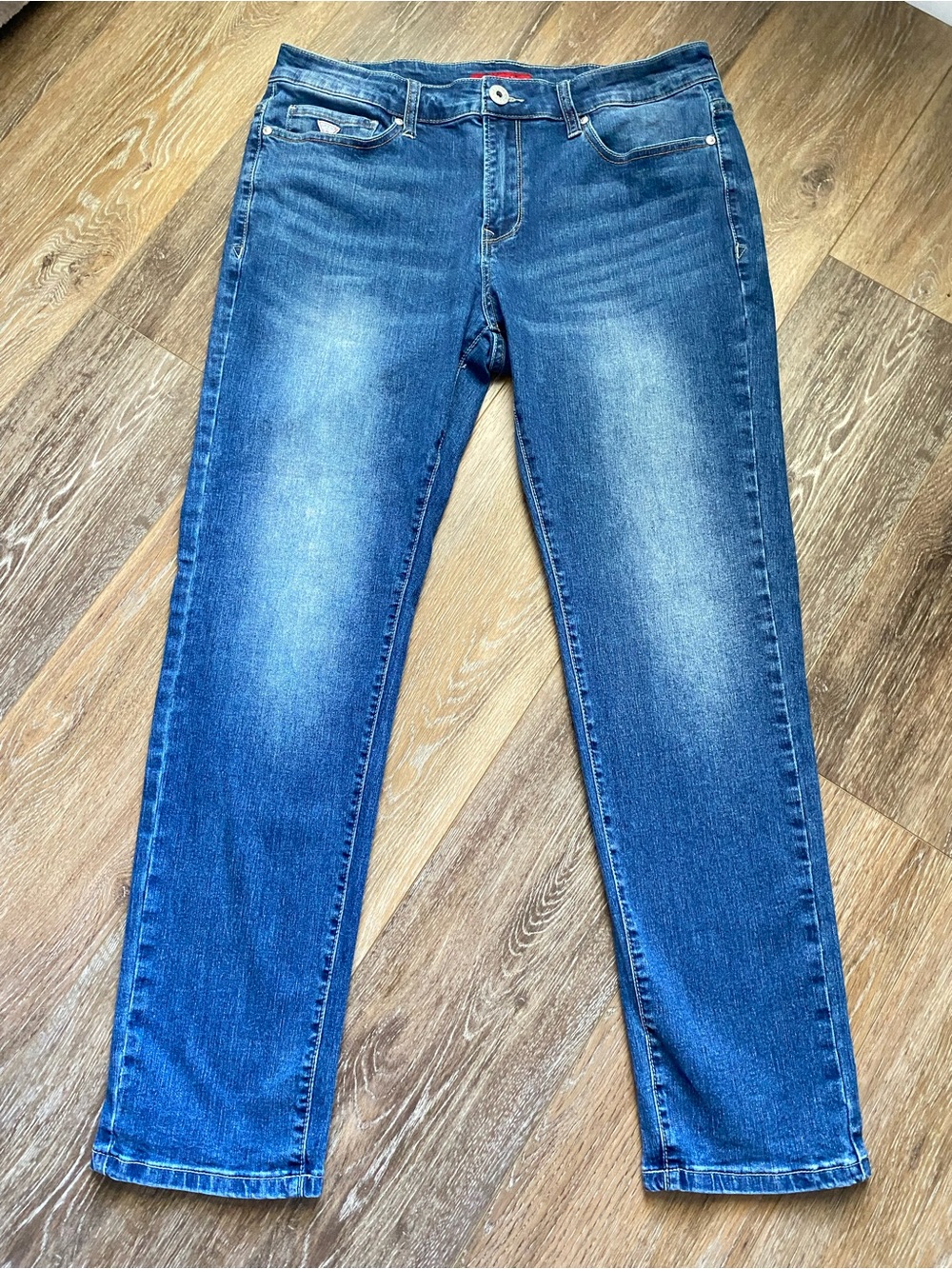 Guess Mens Brit Rocker Slim Tapered Jeans Blue Stretch Pants Size 34x30